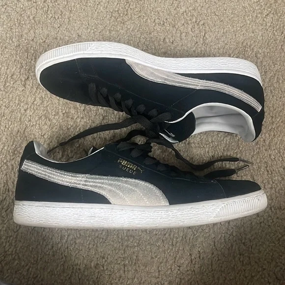 Black Puma Suede Classics Men’s Size 11.5 Sneakers - Picture 4 of 6